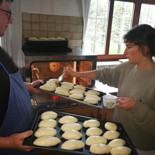 Preparation of the bread rolls