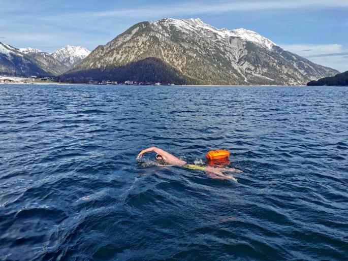 Österreichischer Rekord im Eisschwimmen