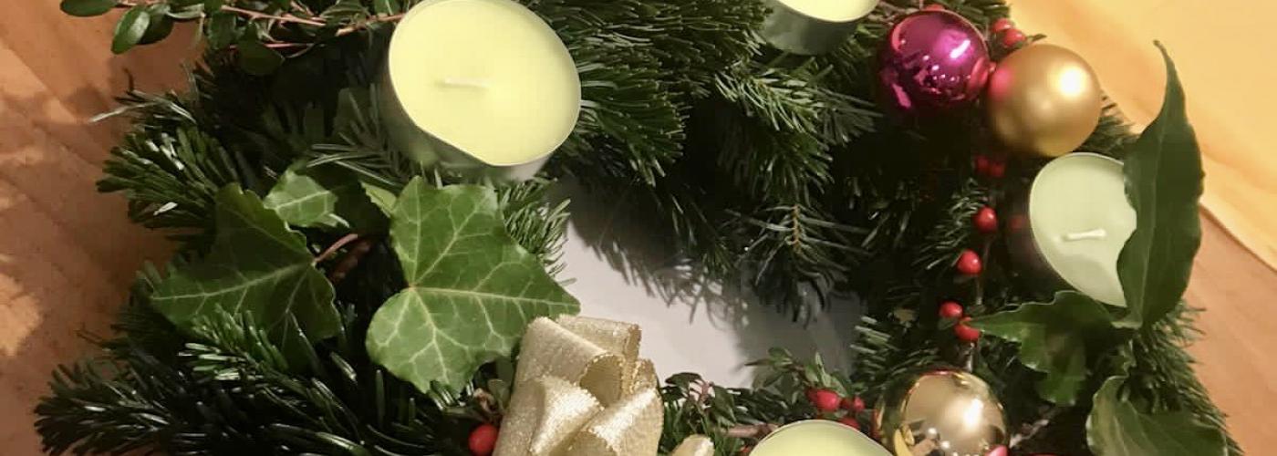Anleitung zur Adventskranz-Herstellung und ein Gedicht